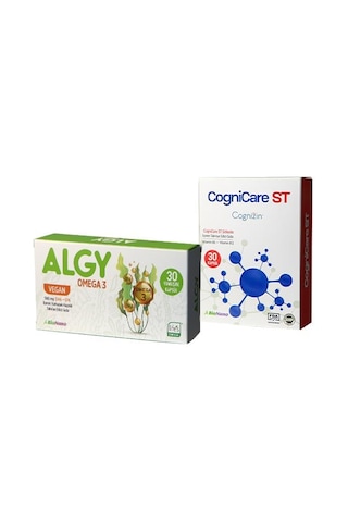 Algy Omega 3 Yüksek Dha & Cognicare St Tek Kapsülde 250 Mg Cognizin Sitikolin - B6 - B12