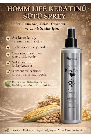 Homm Life Keratin Sütü Saç Spreyi 200 ML