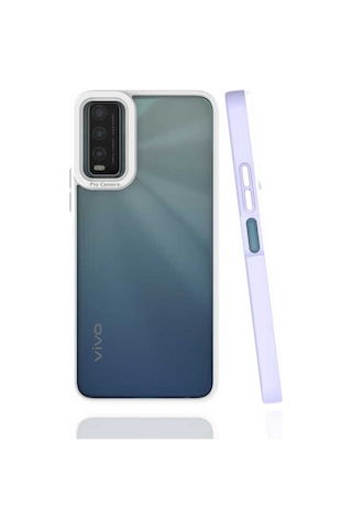 Vivo Y20s Kılıf Zore Mima Kapak Lila