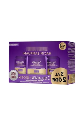 300 Ml Hacim Artırıcı Şampuan Seti Biotin & Hidrolize Kolajen İle İnce Telli Saçlar İçin