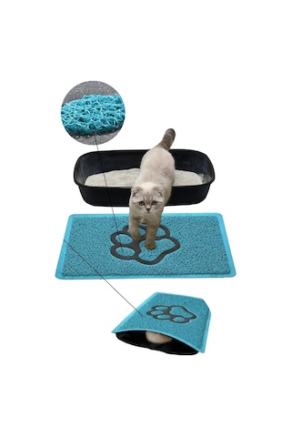 Matgo Pati Kedi Kumu Matı Çift Katlı Sıvı Geçirmez Kaymaz Elekli Yıkanabilir Kedi Tuvaleti Paspası 4