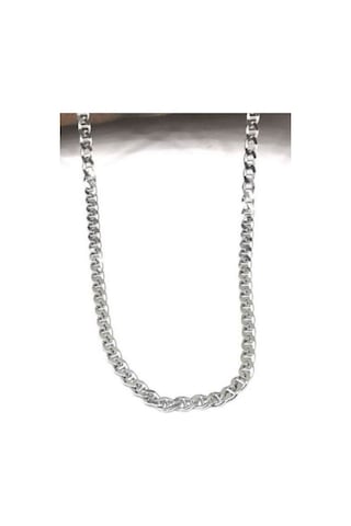 Omar Silver Unisex Barlı Rodyum Kaplama Gümüş Kolye Zincir 2,30 M