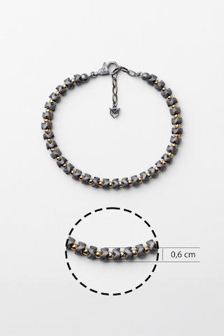 Hematit Taşlı 21 Cm Gümüş Erkek Bileklik Gri 00708838