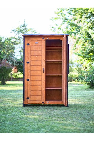 Mandu Ahşap Slim Maxi Depolama Dolabı Ahşap
