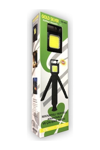 Mepa Gold Silver Gs-465 Tripotlu Usb Şarj Edilebilir Cep Feneri Najmaddin Standart