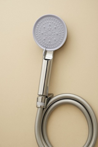 Rudi Armatür 150 Cm Pvc Hortumlu Mafsallı Beş Fonksiyonlu Duş Başlığı Seti Gri