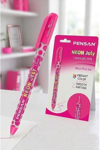 Neon Tükenmez Kalem 5 Renk Pensan Neon Jely Fosforlu Jel Pilot Kalem Siyah Defter Kalemi Yumuşak Yazım Çok Renkli