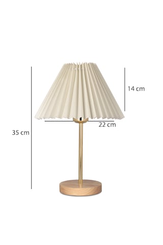 Homing Lotus Ahşap Taban Abajur 241938 Krem