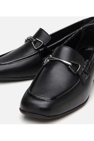 Hotiç Kadın Deri Siyah Tokalı Loafer 01ayh306780a100 Siyah