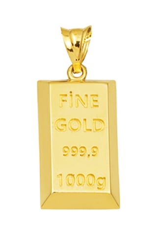 Bilezikci Külçe Altın Kolye Ucu 14 Ayar Sarı Altın