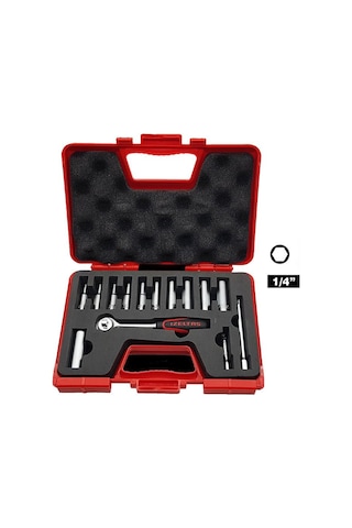 İzeltaş 1107 1/4" Derin Lokma Anahtar Takımı 14 Parça - 1107006014 İzeltaş 1107 1/4" Derin Lokma Anahtar Takımı 14 Parça - 1107006014