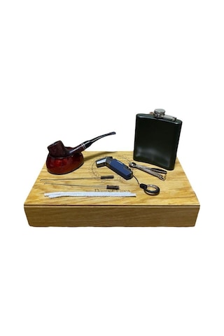 Dapper Gül Ağacı 7 Oz Çelik Mataralı Pipo Seti 605954x509210