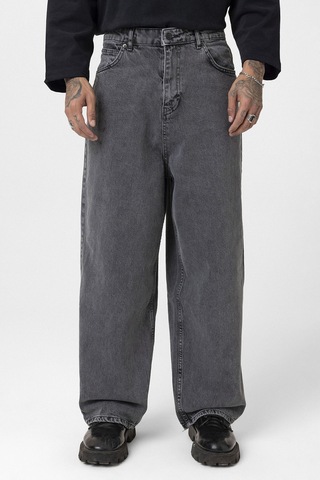 Vamos Super Baggy Fıt Jean V100-01 Gri