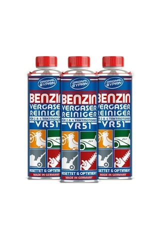 Syprin  Karbüratör Temizleyici Vr51 3x750 Ml, 2 Ve 4 Zamanlı Benzinli Motorlar Için