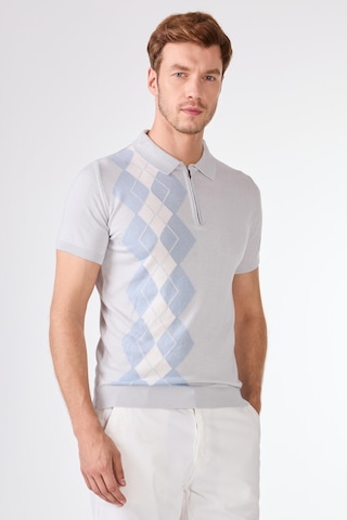 Dufy Fermuarlı Triko Tshirt A. Gri