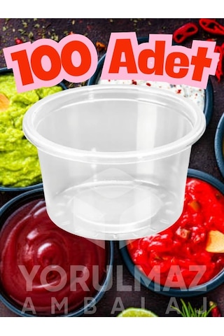80 Cc Kapaksız Sos Kabı 100 Lü Şeffaf Plastik Tek Kullanımlık Sosluk Paket Servis Uyumlu Siyah