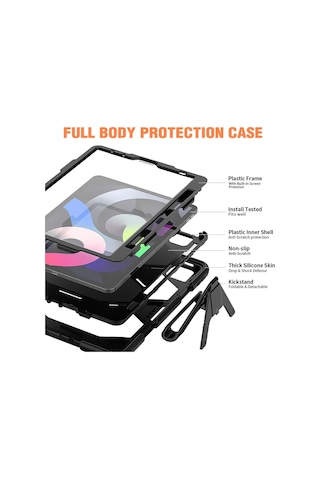 Newface İpad Uyumlu Pro 11 2020 Kılıf Griffin Tablet Kapak Glblseme - 3 - Siyah