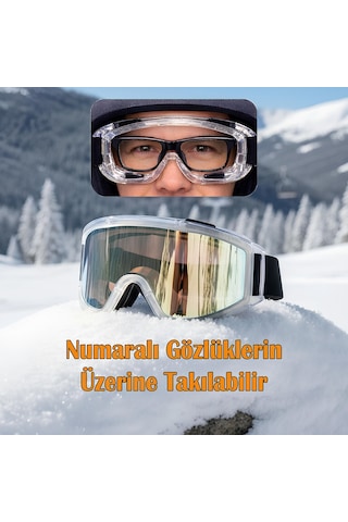 2 Adet Kayak Gözlüğü Aynasız Gökkuşağı Ventilli Güneş Kar Koruyucu Gözlük Uv Korumalı Snowboard Glasses Gözlük Çok Renkli