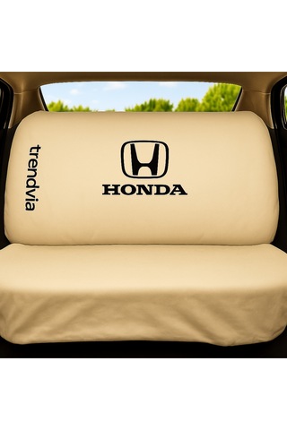 Honda Uyumlu Bej Renk Penye Kumaş Oto Koltuk Kılıfı Takımı Ön Ve Arka Servis Kılıfı Seti