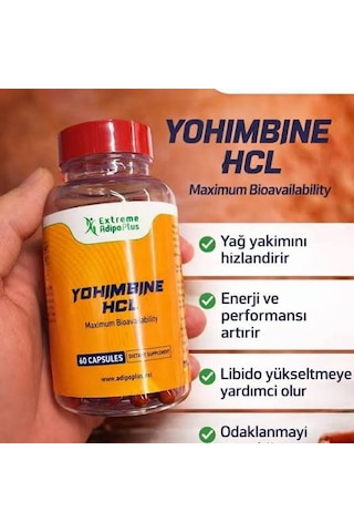Extreme Adipo Plus Yohimbine Hcl 60 Kapsül Takviye Edici Gıda Aromasız