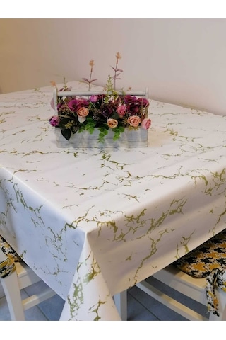 Elyaflı Pvc Muşamba - Desenli Silinebilir Masa Örtüsü 02mrl190b Renkli
