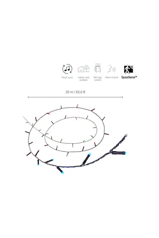 Wiz Rgb Akıllı Süsleme Işıkları - Yılbaşı Işıkları 20 Metre Renkli