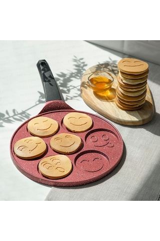 Nehir Bordo Alüminyum Döküm 27 Cm Krep Tavası