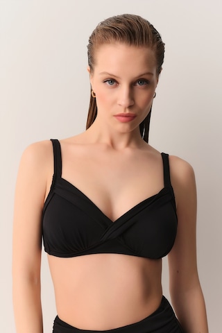 Suwen Kaplı Bantlı Korseli Bikini Üst Sbn26380012 Siyah 42