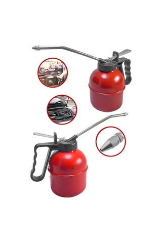 Profesyonel Endüstriyel Kırmızı Metal Yağdanlık 500Cc