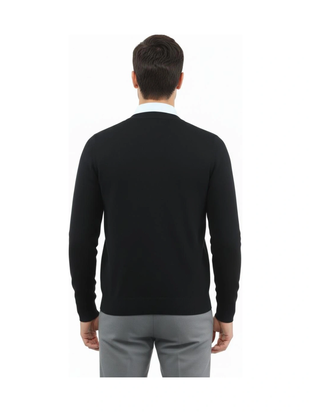 Erkek Düğmeli Hırka Cepli Çelik Örgü Klasik Kalıp 5212m Bgl-st04848 Lacivert