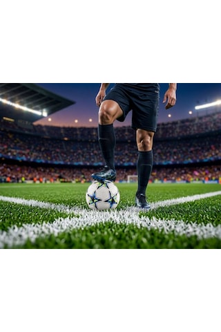 Nk Spor Ultimate Star Futbol Topu - Profesyonel Maç Ve Antrenman Topu- Yıldız Desenli Top - Halı Saha - Antrenman -spor- Egzersiz-müsabaka Beyaz