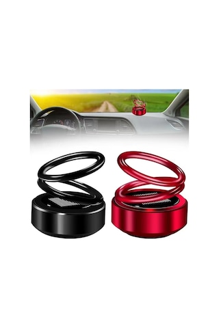 Reedark Araç Parfümü - Güneş Enerjili Döner Çift Halkalı Koku Difüzörü Mavi Elektrokaplama Diğer