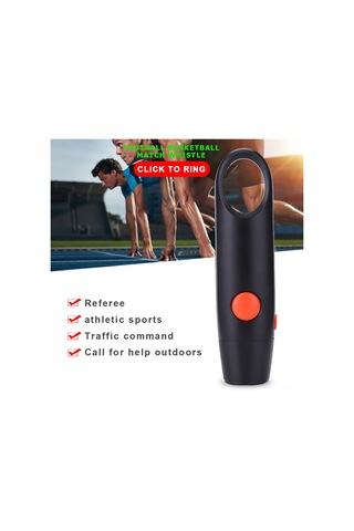 Reedark Düdük - 4 Adet Cr2302 Pil Dahil, Spor Ve Acil Durumlar İçin Elektronik Sinyal Cihazı Siyah