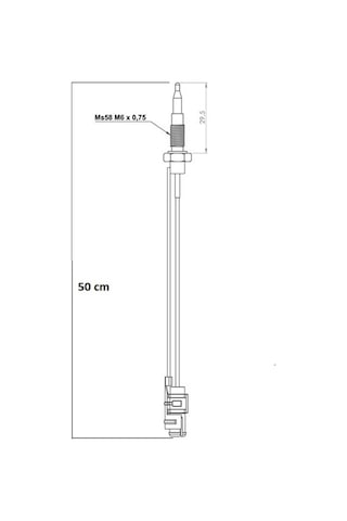 Vestel Uyumlu Ankastre Ocak Termokupl 459934993 - 500 Mm Jaklı - Gaz Emniyeti