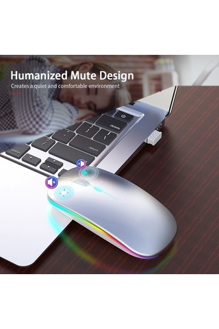 Flybuy Kablosuz M40 Fare - Abs Mat Kaplama, 4 Tuş, 10m İletişim, 800-1200-1600 Dpı, Şarj Edilebilir, Siyah/gümüş M40