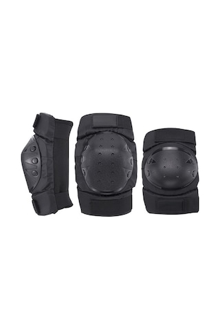 Pazly Motorcycle & Bicycle Elbow & Knee Protection Set - Black, Made Of Eva & Pe, Maximum Impact Protection, New, Universal Fit Siyah