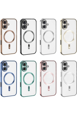 Kilifone - Apple Uyumlu iPhone 16 Plus - Kılıf Kamera Korumalı Magsafe Wireless Şarj Özellikli Demre Kapak - Siyah