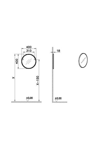 VitrA Sento Yuvarlak Çocuk Aynası 40 Cm Turuncu 65866 Krom