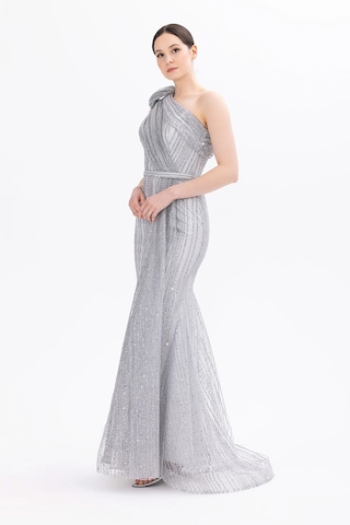 İlmio Bayan Abiye Elbise 3841042 Gri Gri