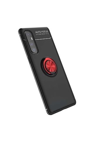 Kilifone - Oppo Reno 3 Pro 5g Uyumlu Kılıf Koruyucu Yüzüklü Karbon Ravel Silikon Kapak - Siyah-mavi - T13474