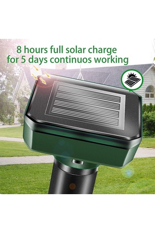 Mufunye 2 Adet Güneş Enerjili Sıçan Kovucu, Ultrasonik Ve Titreşimli, 5 Gün Süreli Çalışma, Ip44 Su Geçirmez, Bahçe Ve Çimenlik İçin