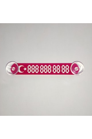 Yeni Dünya Oto Ydnmr 011 Araç Park Telefon Numaratörü Beyaz - Kırmızı