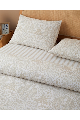 English Home Boho Elegance Kolay Ütülenir Tek Kişilik Nevresim Takımı 160x220 Cm Bej Bej