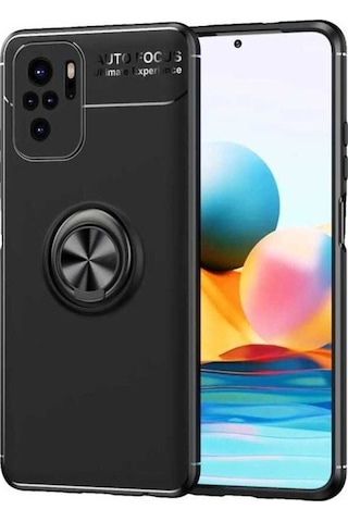 Xiaomi Redmi Note 10 Kılıf Zore Ravel Silikon Kapak Siyah-Mavi
