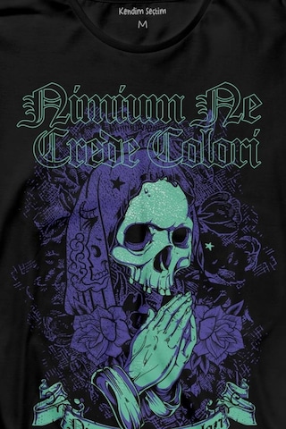 Skull Kurukafa Renkler Latince Urban Street Culture Wear Sokak Uzun Kollu Tişört Baskılı T-shirt 001