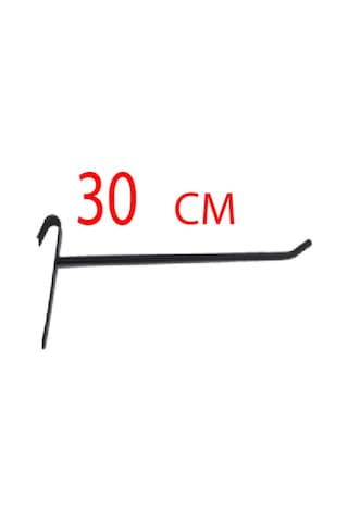 100 Adet, 30 Cm, Siyah Boyalı Tel Pano Kancası, Raf Kancası, Pano Teli, Raf Teli, Askılık Teli Diğer