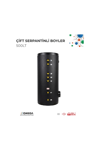 500 L Çift Serpantinli Boyler
