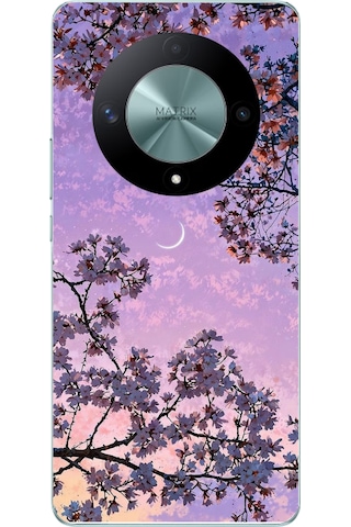 Honor X9b Uyumlu Mor Gökyüzülü Ağaç Baskılı Silikon Kılıf Renkli Honor X9b Uyumlu Mor Gökyüzülü Ağaç Baskılı Silikon Kılıf Renkli