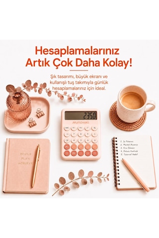 Muıtomas Hesap Makinesi Pembe