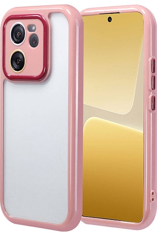 Xiaomi Mi 13t Pro Kılıf Kamera Korumalı Renkli Kenar Ve Çerçeve Tasarımlı Zore Vitamin Kapak-mürdüm Mürdüm